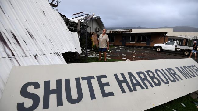 Wind damaged signage